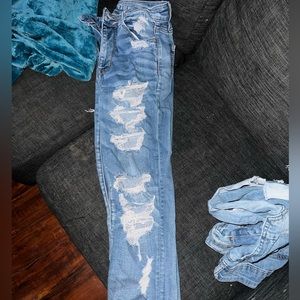 high rise American Eagle straight jeans